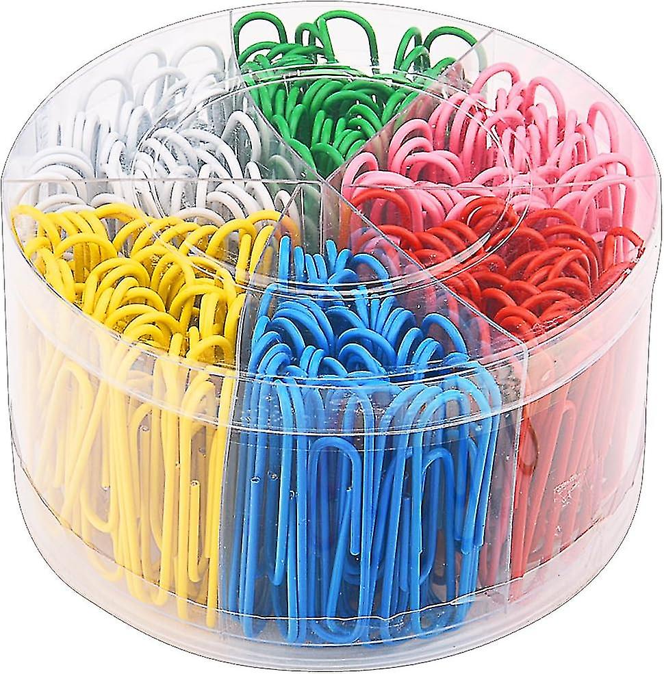 300 Large Color Paper Clips, 2"