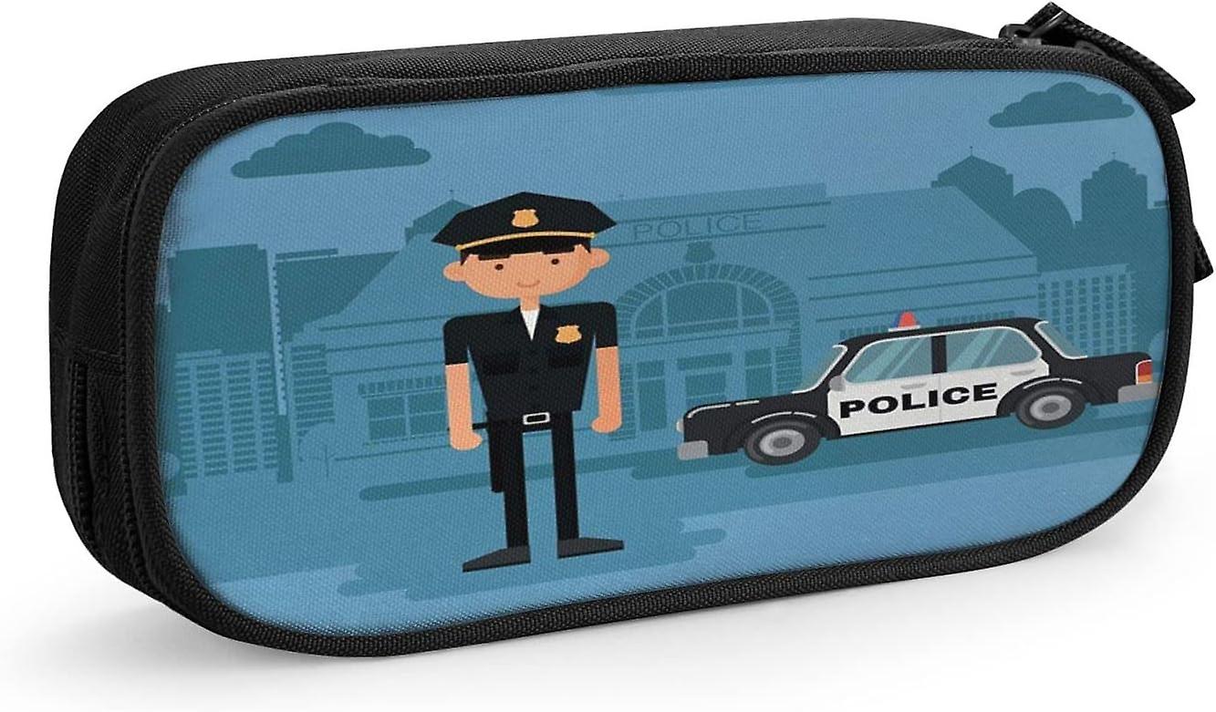 ペンケース警察49、大容量大型ポーチペンホルダー学用品文房具収納オーガナイザーオフィス学生女の子男の子14363