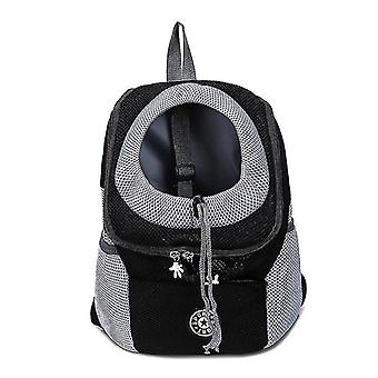 Pet Carrier Backpack Breathable Travel Shoulder Bag Black M