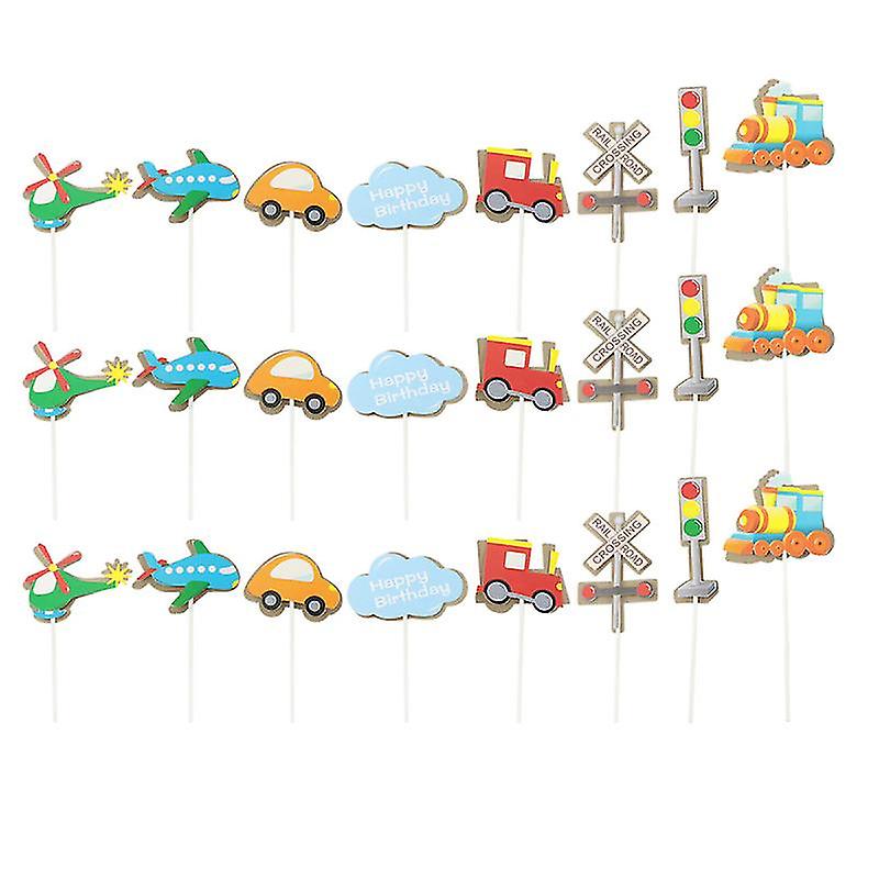 32pcs Train Cake Toppers