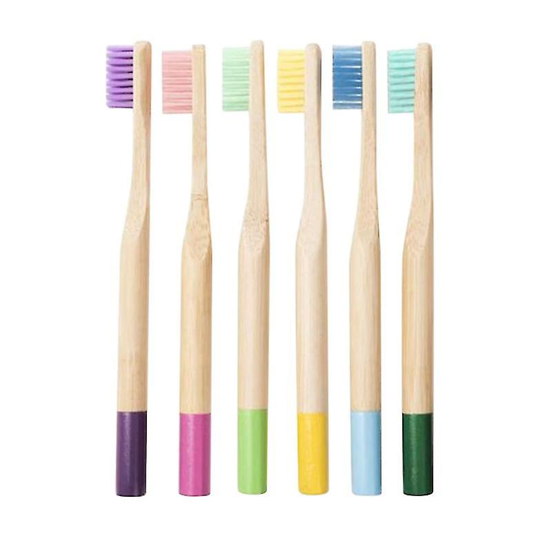 6pcs Wooden Toothbrushes