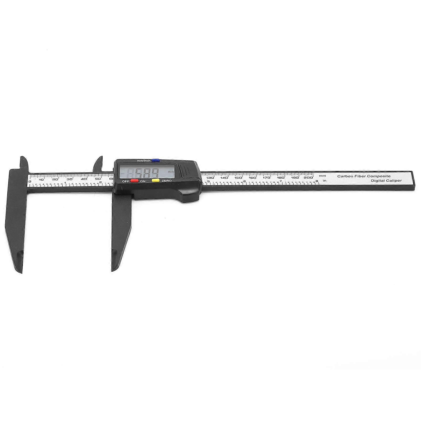 200mm Carbon Electric Digital Caliper Ruler with Large LCD Screen Metric/Inch Conversion