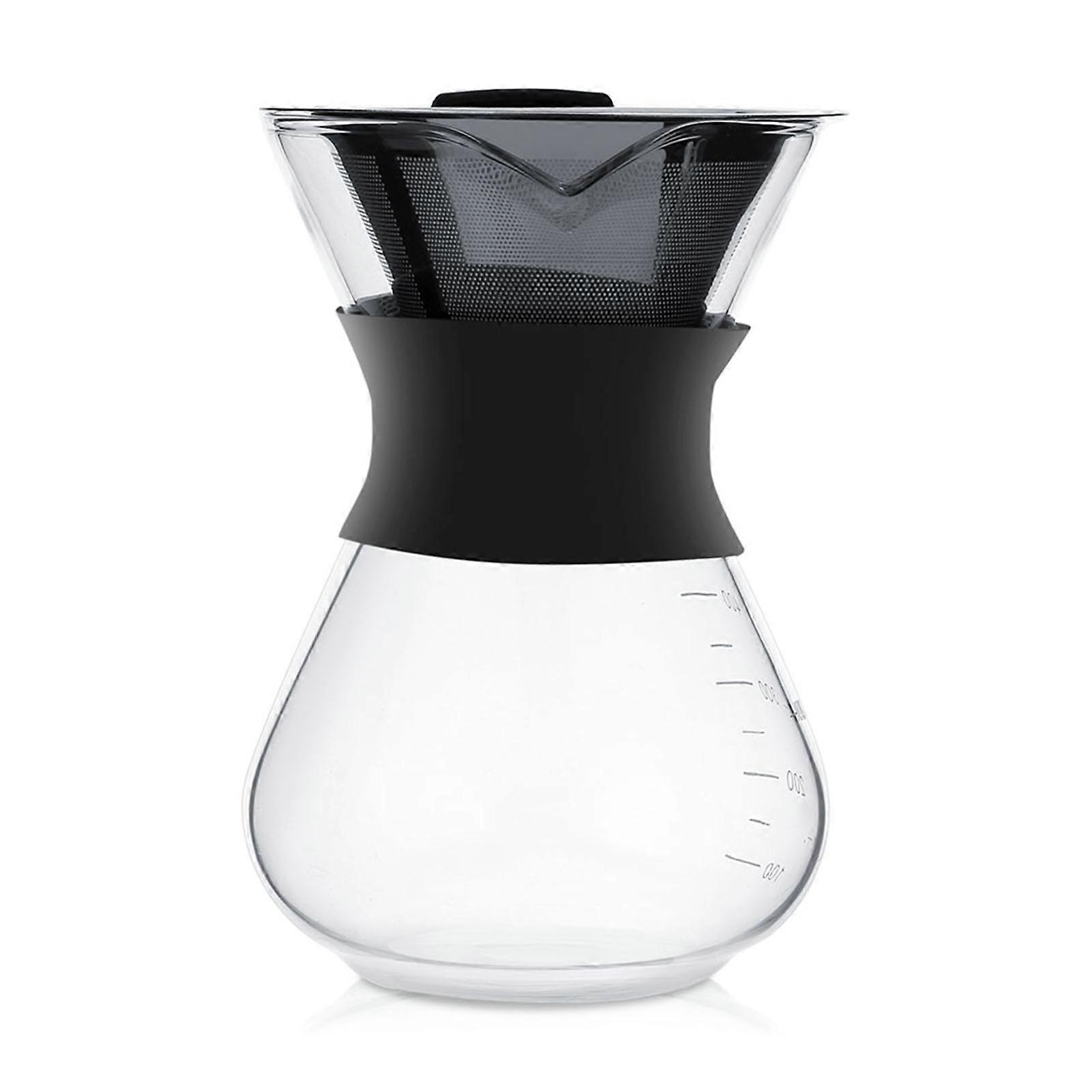 Cafetière goutte à goutte manuelle Pot en verre avec filtre en acier inoxydable