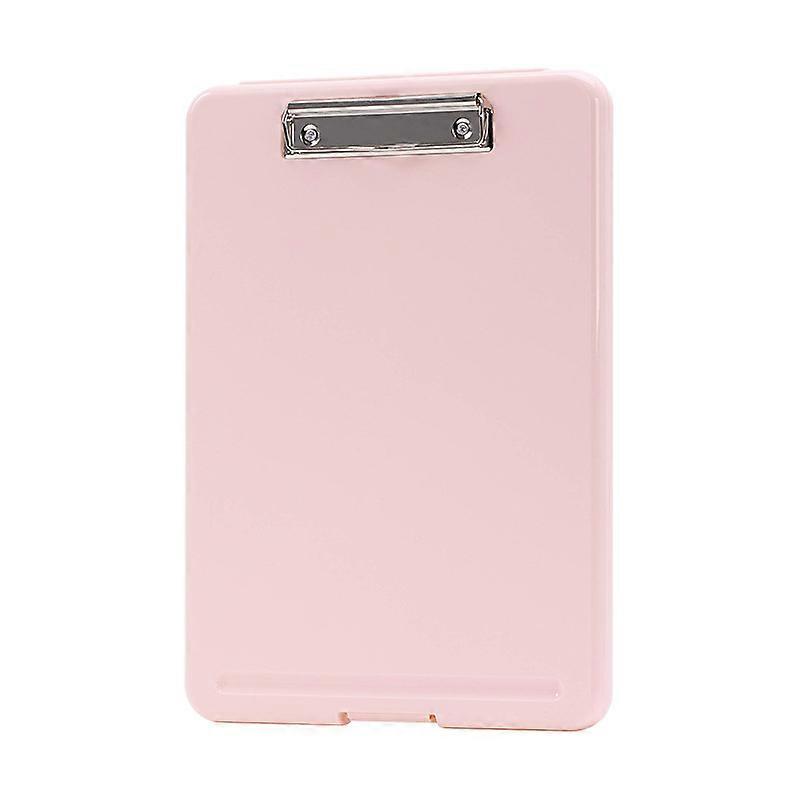 Plastic Clipboard With Storage, Open Nursing Clipboard Foldable Storage Size 33.5*24*2.5cm, Pink
