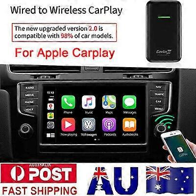 Carlinkit V2.0 Wireless Apple Carplay Dongle Wired to Wireless USB Adapter GPS