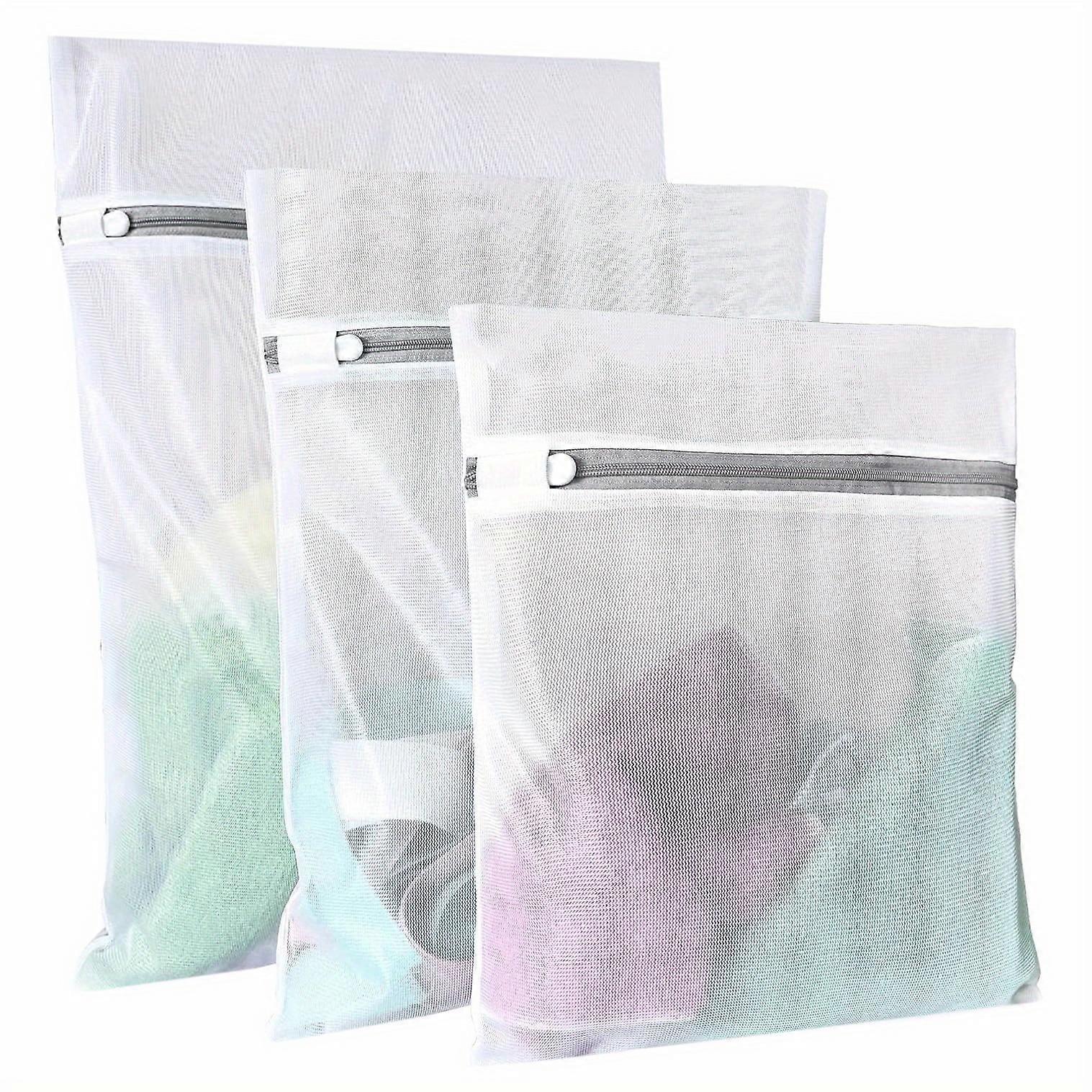 3pcs Premium Delicate Laundry Bags - Zipper Closure, Thickened Fine Mesh, Multipurpose, Rectangle Shape, Polyester Material - Protect Your Delicates i