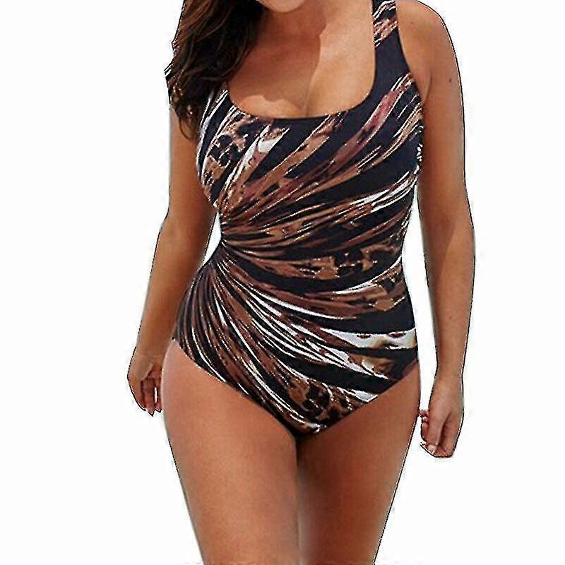Kvinnor Monokini Magkontroll Bikini Baddräkt Baddräkt Badkläder One Piece-9 Tw