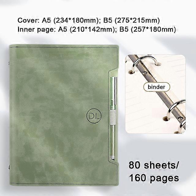 2PCS A5/B5 Thickened Leather Notebook, Businesss Binder Notepad, Office Sudent Meeting Minutes, Diary