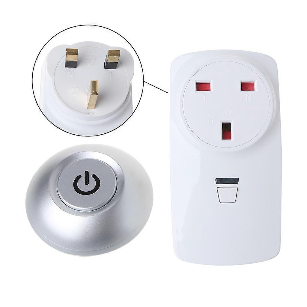 RF 433MHZ Wireless Switch Remote Control Self Powered Wall Socket with Sticker