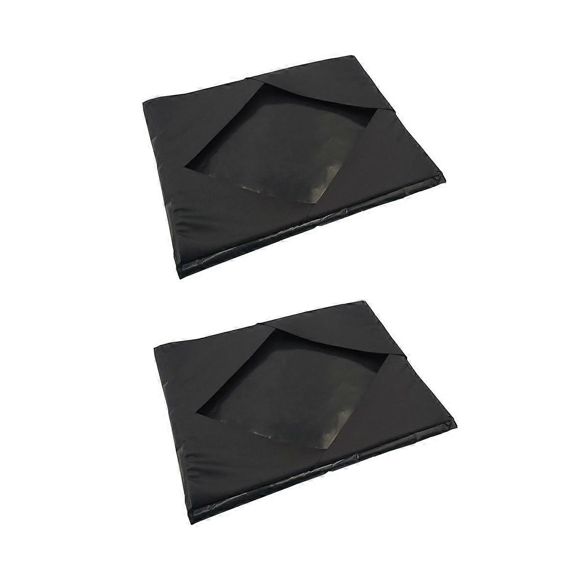 2PCS Heat Press Platen Wrap Cover,Reusable Non-Stick for Protecting Sublimation Heat Pressing Machine (Black 15 x 15In)