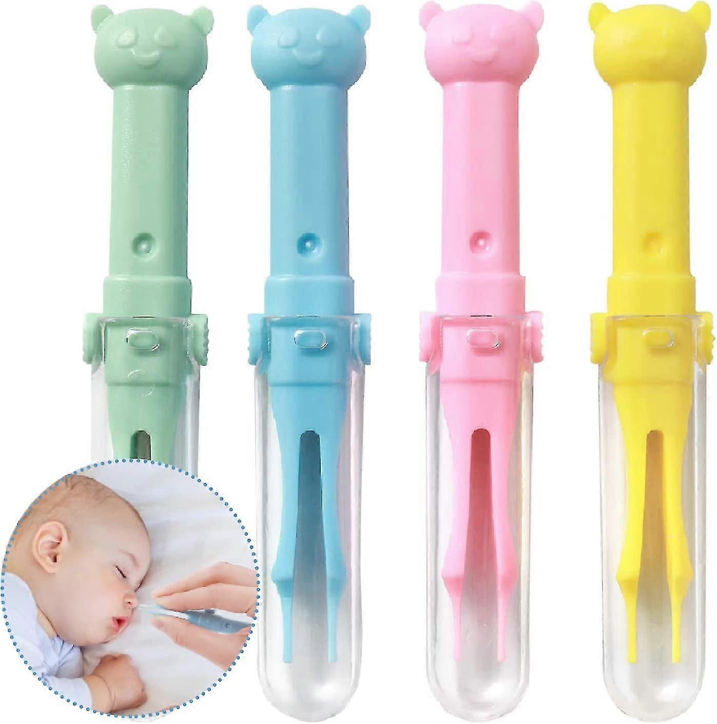 4ピースベビーノーズリムーバー、幼児鼻くそピッカーノーズピンセット安全で効果的なクリップケア