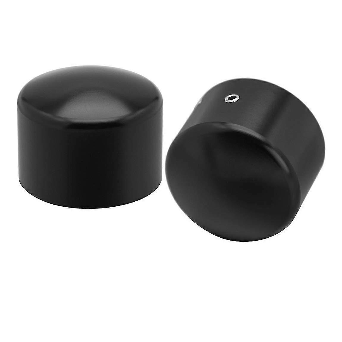 Black Front Axle Nut Cover Cap For Softail Sportster Dyna Road King Vrod King