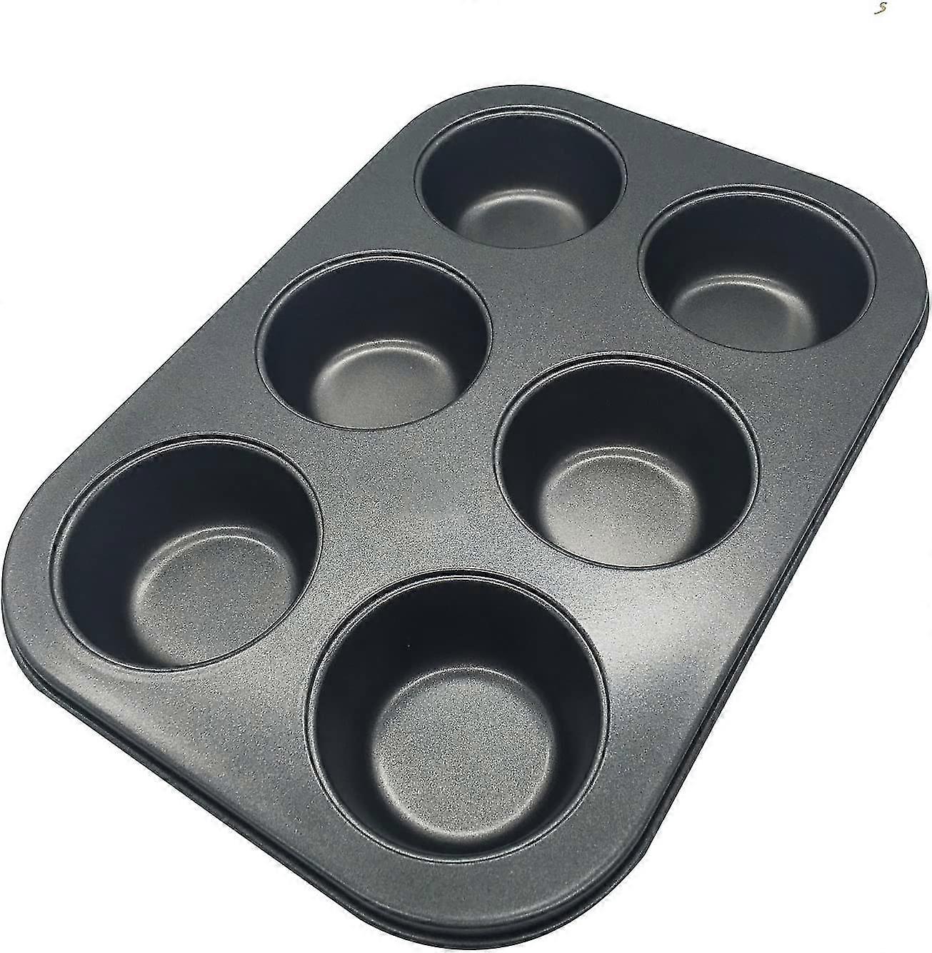 6 Cup Muffin Molds Nonstick Easy Clean Makes Giant Muffin Mini Cakes