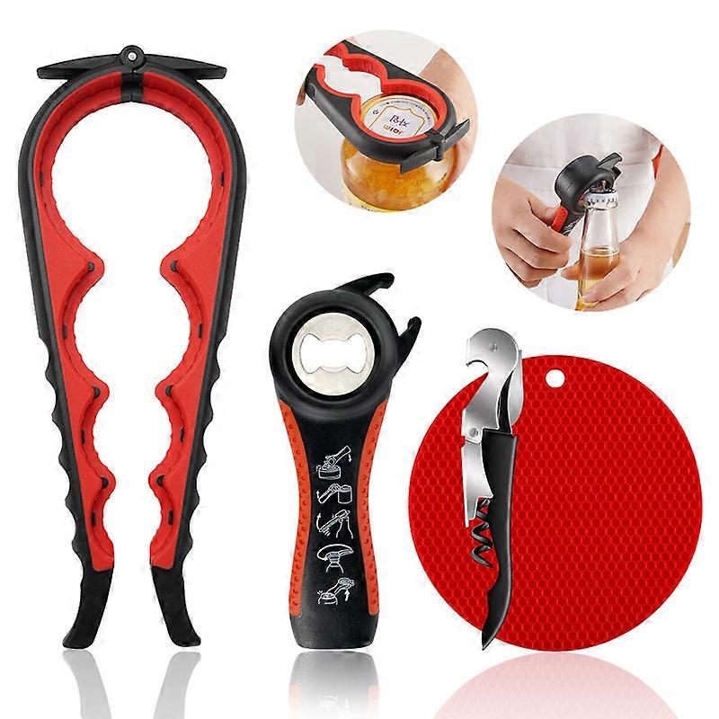 5 in 1 Multi Function Bottle Opener Lid Opener For Arthritic Hands