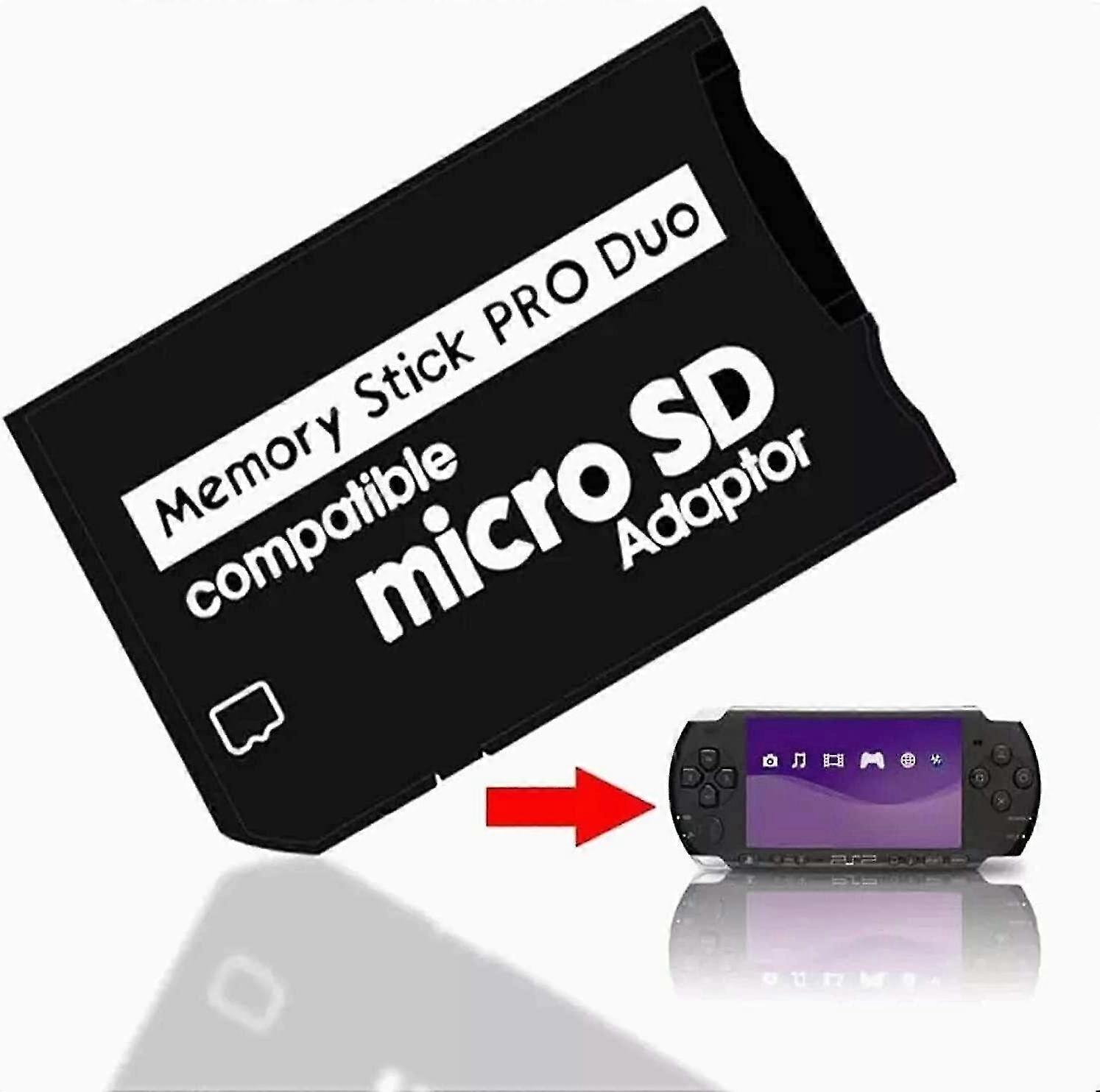 Micro SD SDHC Memory Card To DUAL SLOT Memory Stick MS PRO DUO Adapter
