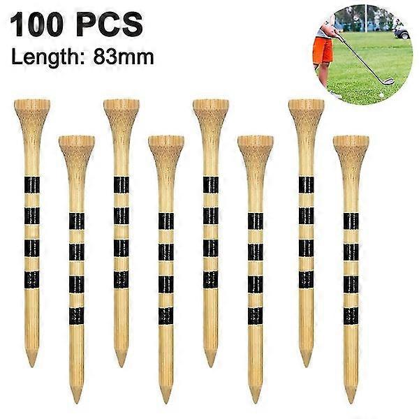 100 Pcs Golf Tees, Reduce Friction & Side Spin, Stable & Durable Natural Biodegr