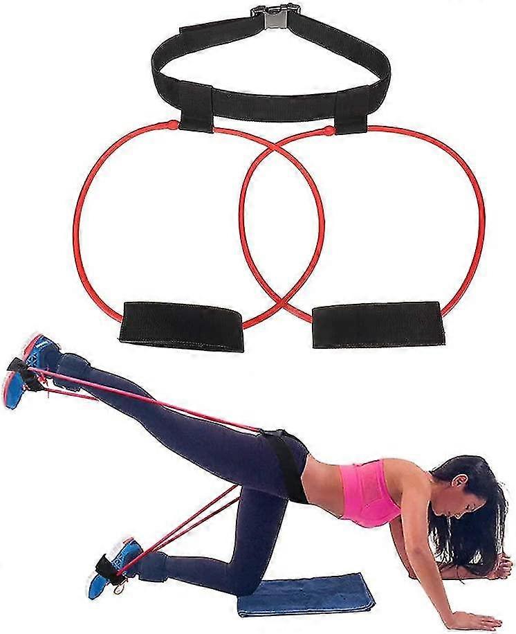女性用 戦利品バンドベルト-レジスタンスバンドマッスルウエストベルト-調整可能なワークアウトループレディースエル