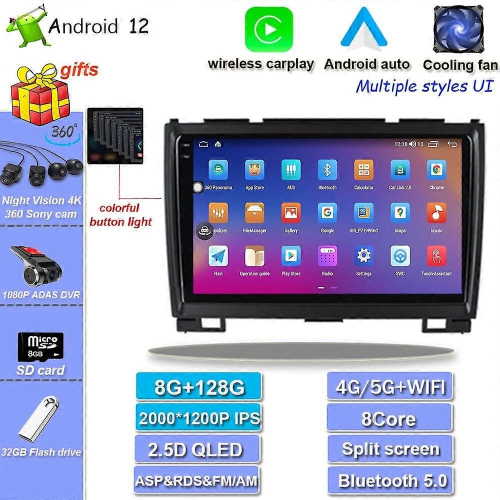 QLED IPS Autoradio Multimediale Video Player Navigazione stereo GPS Android 12 Per Haval Hover Grande Muraglia H5 H3 2011-2016
