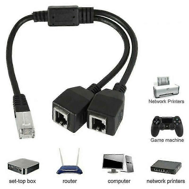 1 male naar 2 vrouwelijke rj45 ethernet netwerk lan extensie splitter kabel adapter