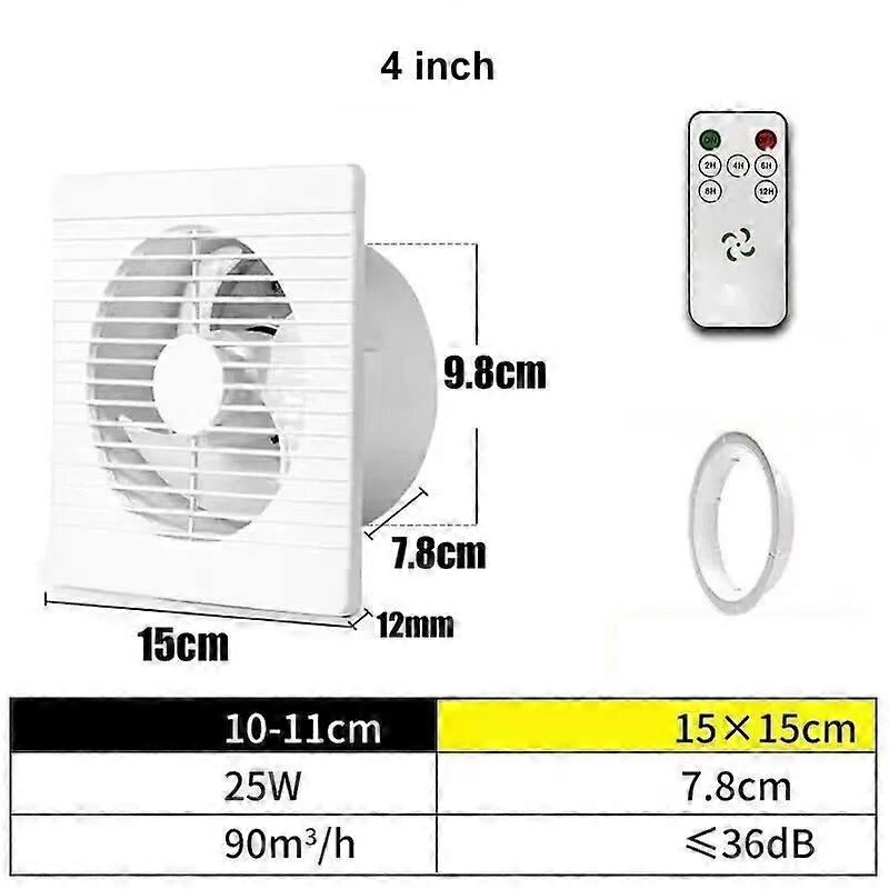 220V 4/6/8 بوصة التحكم عن بعد نافذة الجدار مروحة العادم للحمام المرحاض المطبخ تهوية الهواء مع وظيفة التوقيت