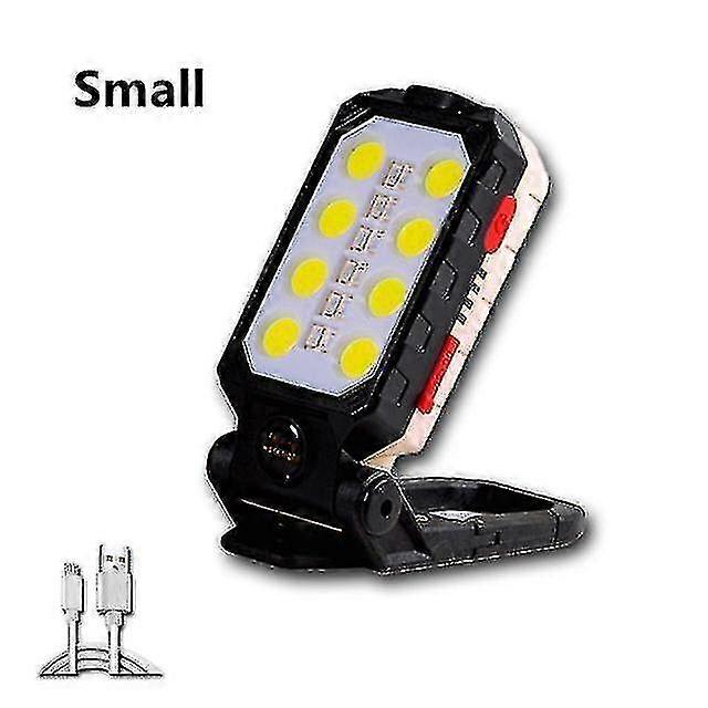 Strong Magnetic Work Light Usb Rechargeable Led Cob Portable Flashlight Adjustable Waterproof