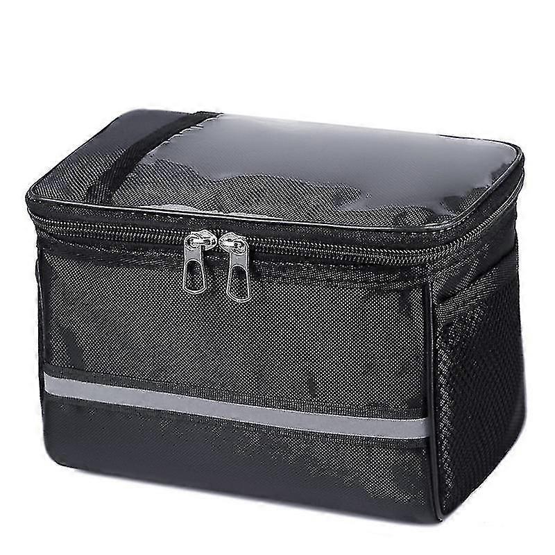 Bicycle Handlebar Bag Isolated Front Pocket(1pcs, Black)