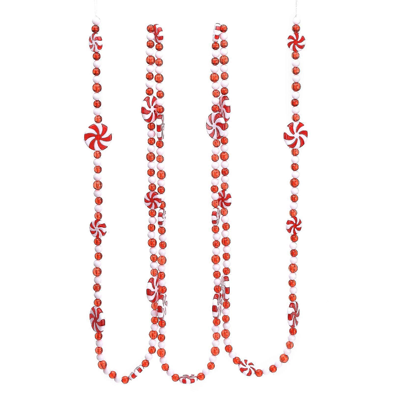 Christmas candy string, dual color windmill mint candy, rattan decorative pendant, acrylic bead string, 3m