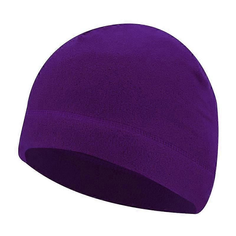 Skull Cap Hat Winter Thermal Stretchable Cycling Cap Runnning Beanies Polar Fleece Helmet Liner Breathable Lightweight(Black)