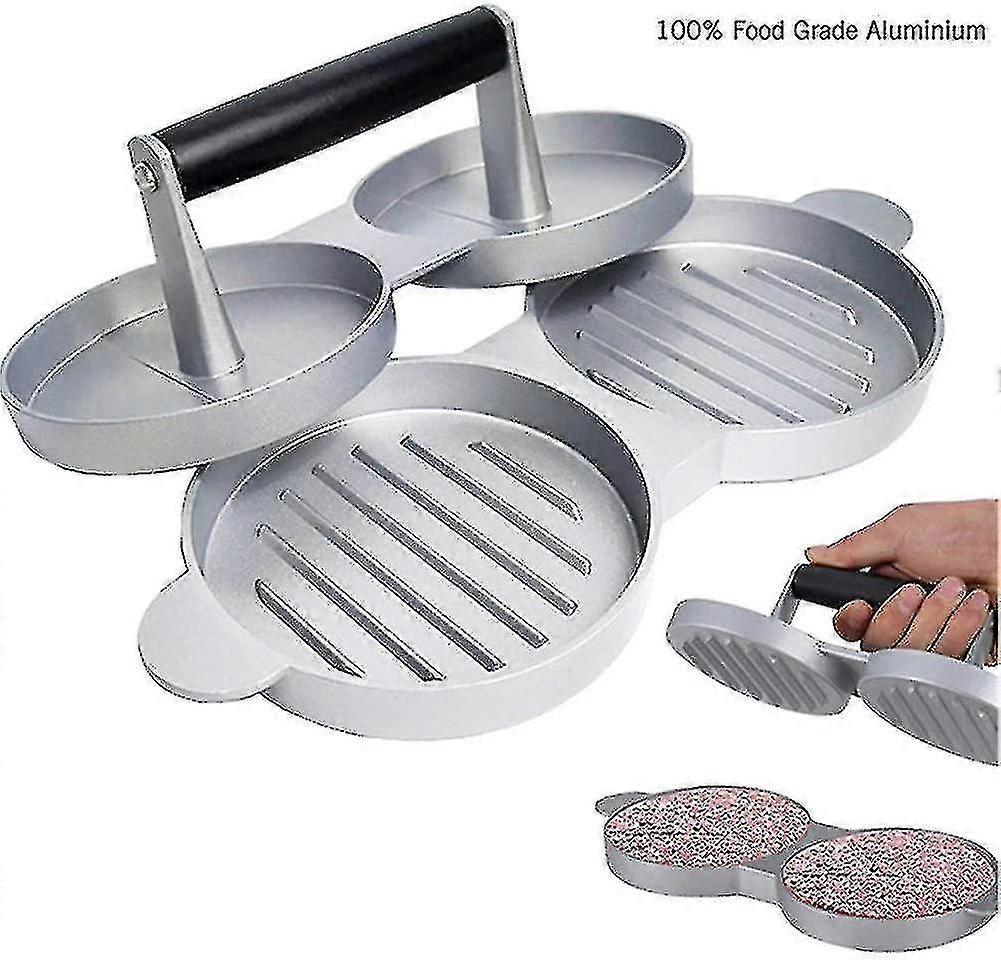 2 In 1 Bbq Burger Press Set, Non-stick Coating Cast Aluminum Hamburger Press