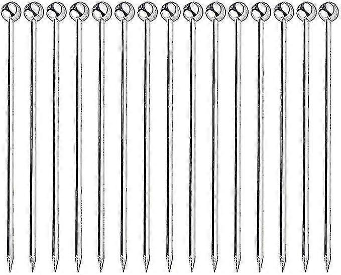 15 Pcs Stainless Steel Cocktail Picks 4.3 Inches Reusable Fruit Stick Toothpicks For Cocktail Party Or Barbeque Snacks
