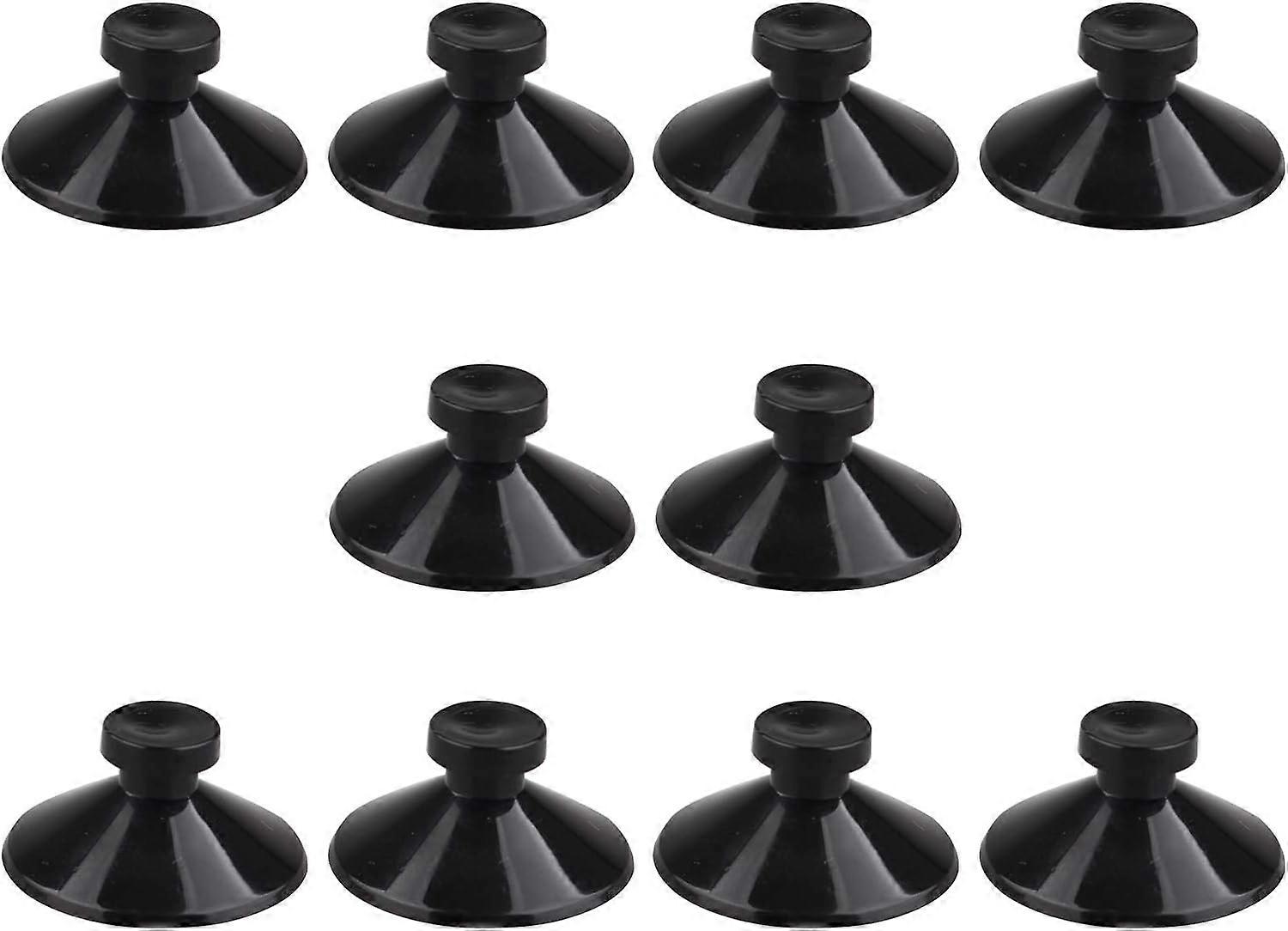 Pack of 10 Rubber Suction Cups for Aquarium Black 25 mm