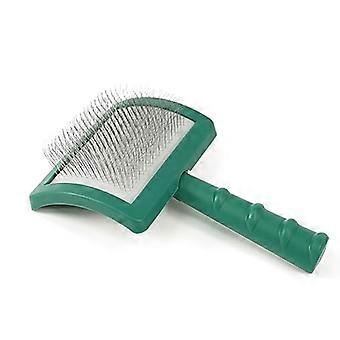 Pet Hair Grooming Brush, Slicker Brush for Dogs, combing and Shedding Loose Hair, Suitable for Long-haired Dogs and Cats 17.5*5.2*10.4cm Green