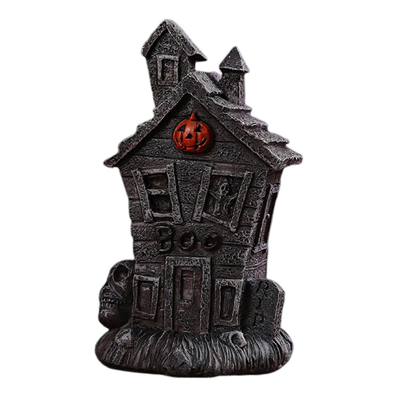 Halloween Ghost Decoration Resin Pumpkin Skeleton Tombstone Ornament Spooky Home Desktop Figurine for Halloween Party Decor