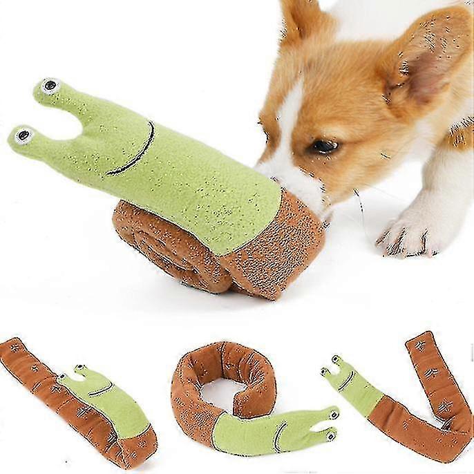 Pet Snail Sniffed Toy Sniffing Snail Toy Interactive Dog Toy Puppy Sniffing Training Toy Dog Chewing Activity Stuffed Plush Toy