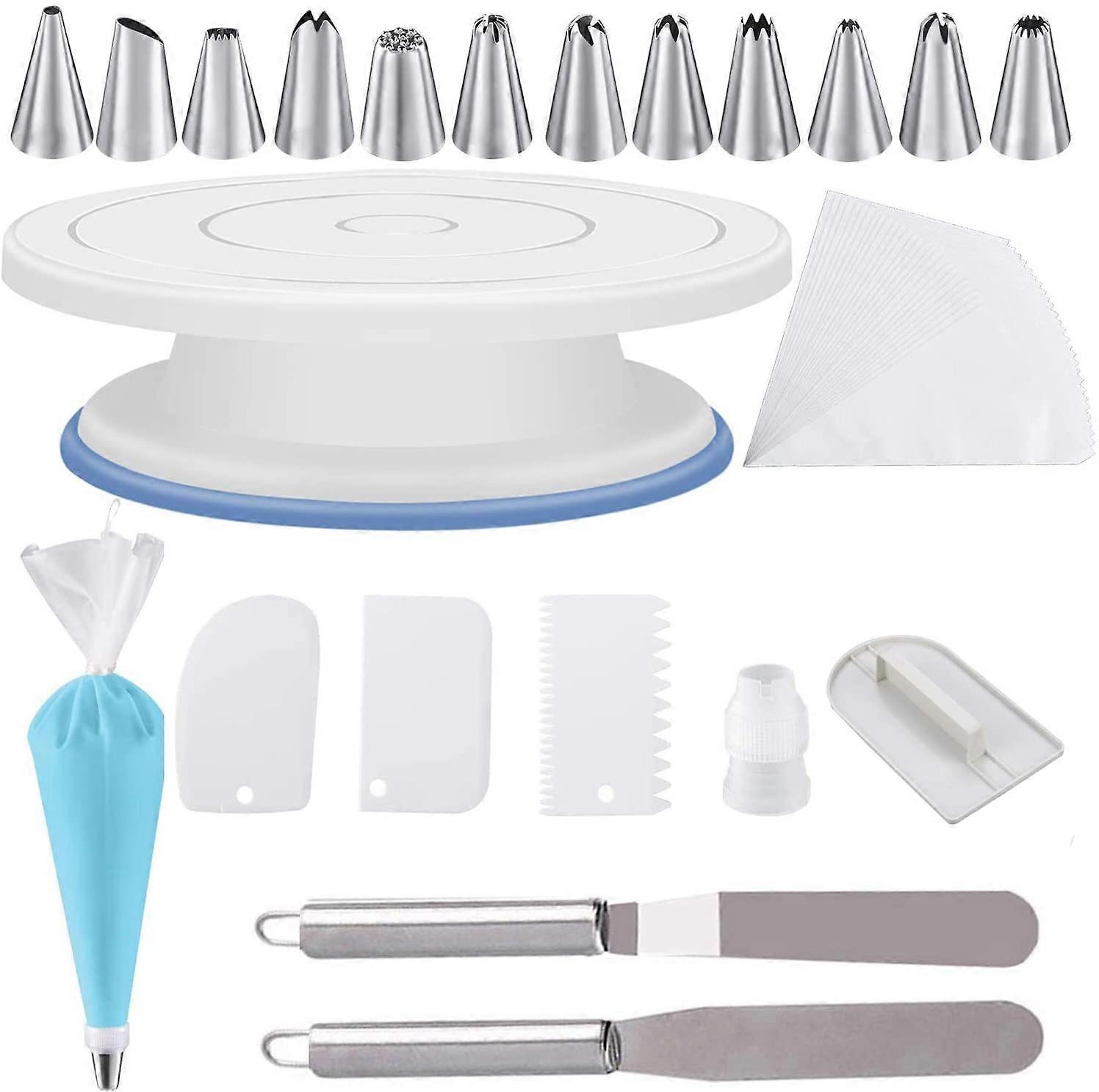 Cake turntable with cake decoration tools