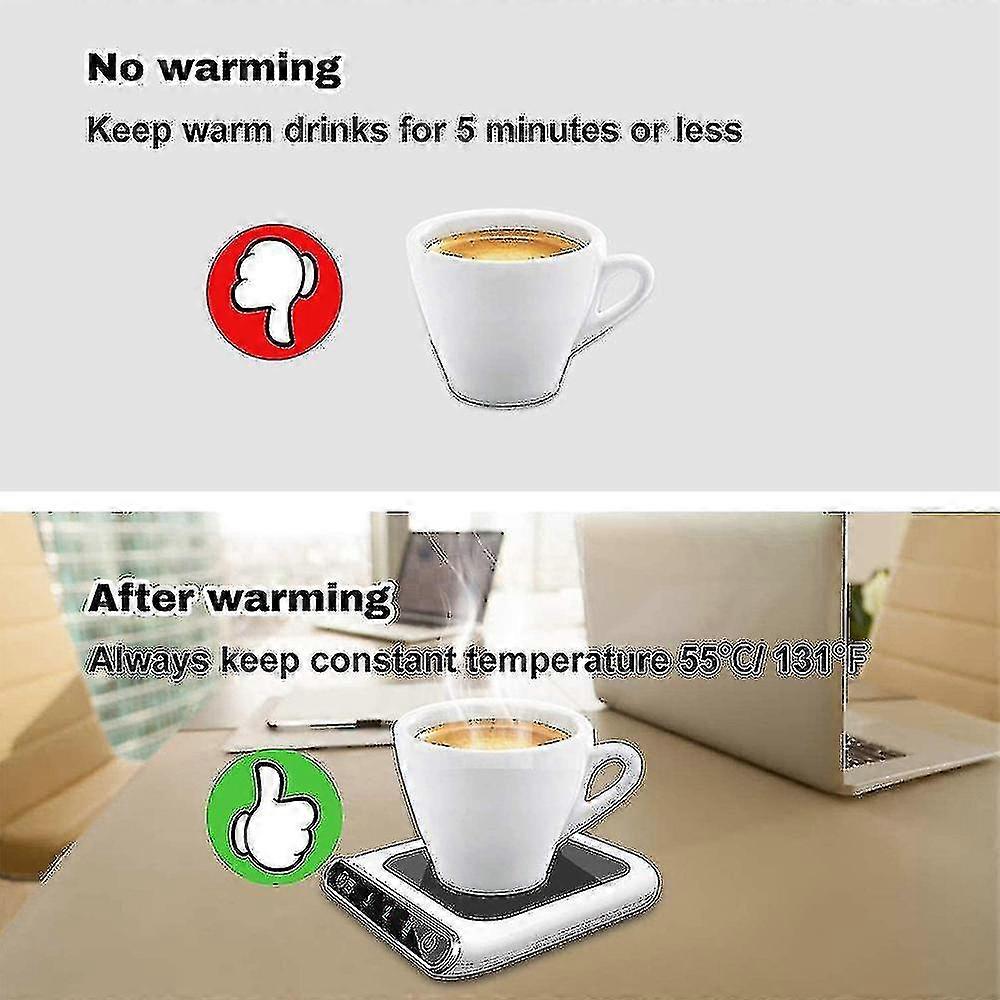 Coffee Cup Warmer For Desk 3-gears Adjustable Temperature Coffee Mug