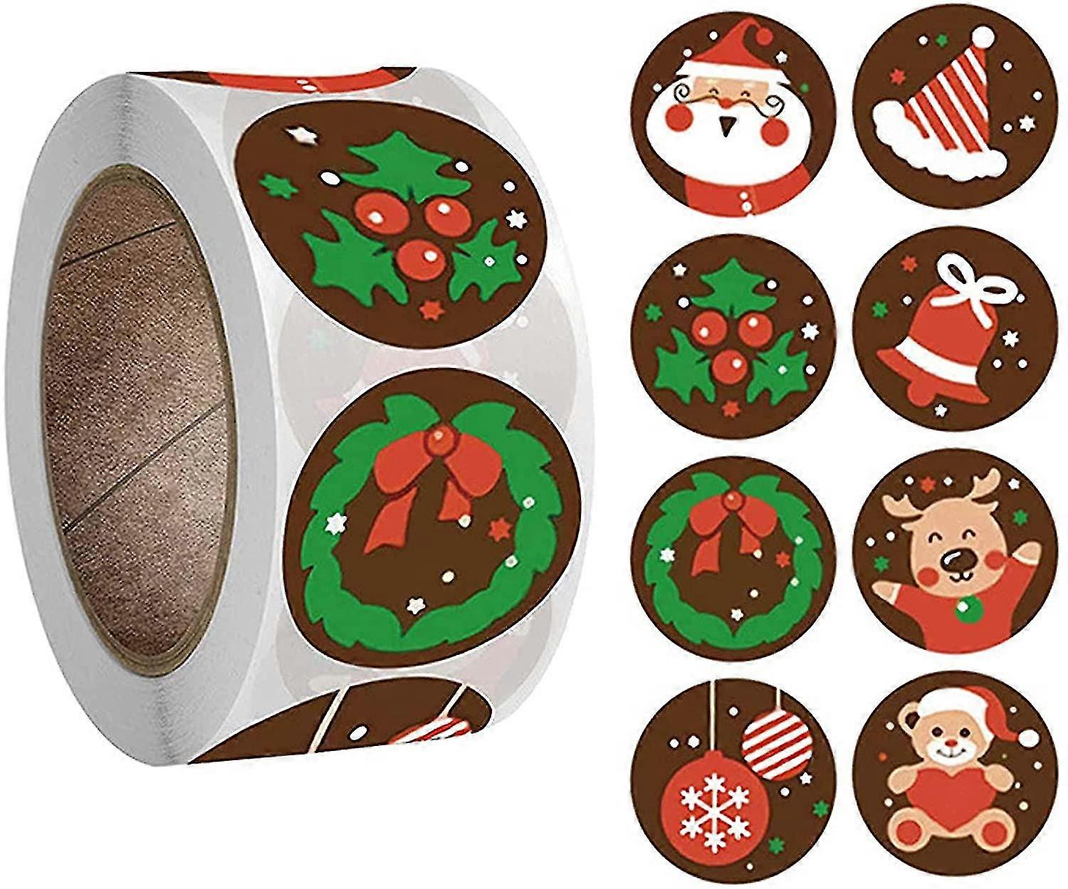 500pcs/roll Christmas Stickers