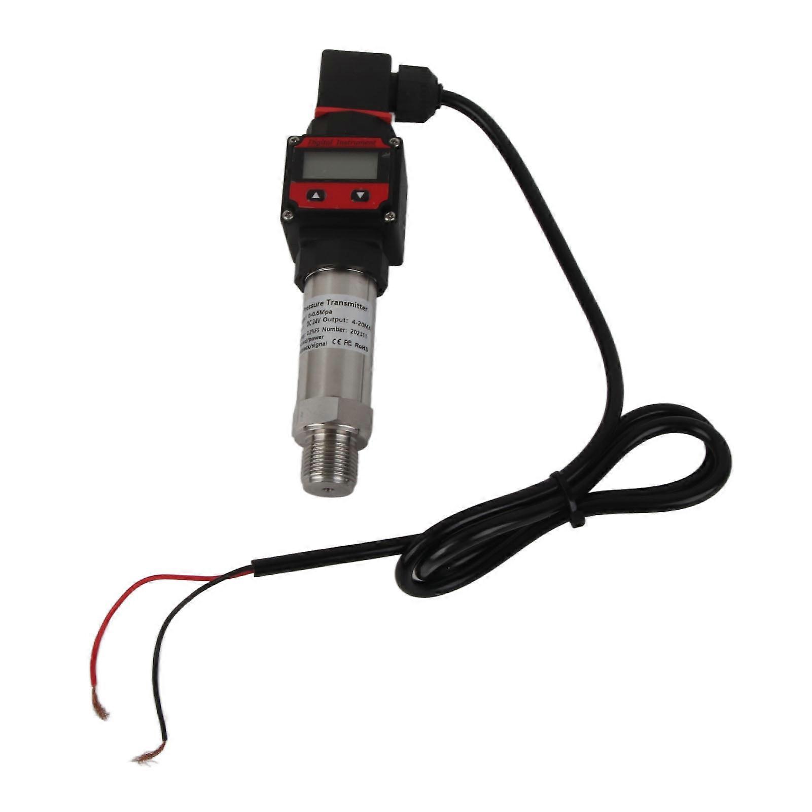 Diffusjonssilisium trykktransmitter digitalt vann lufttrykktransduser 24V DC 4?20mA0-0.6Mpa
