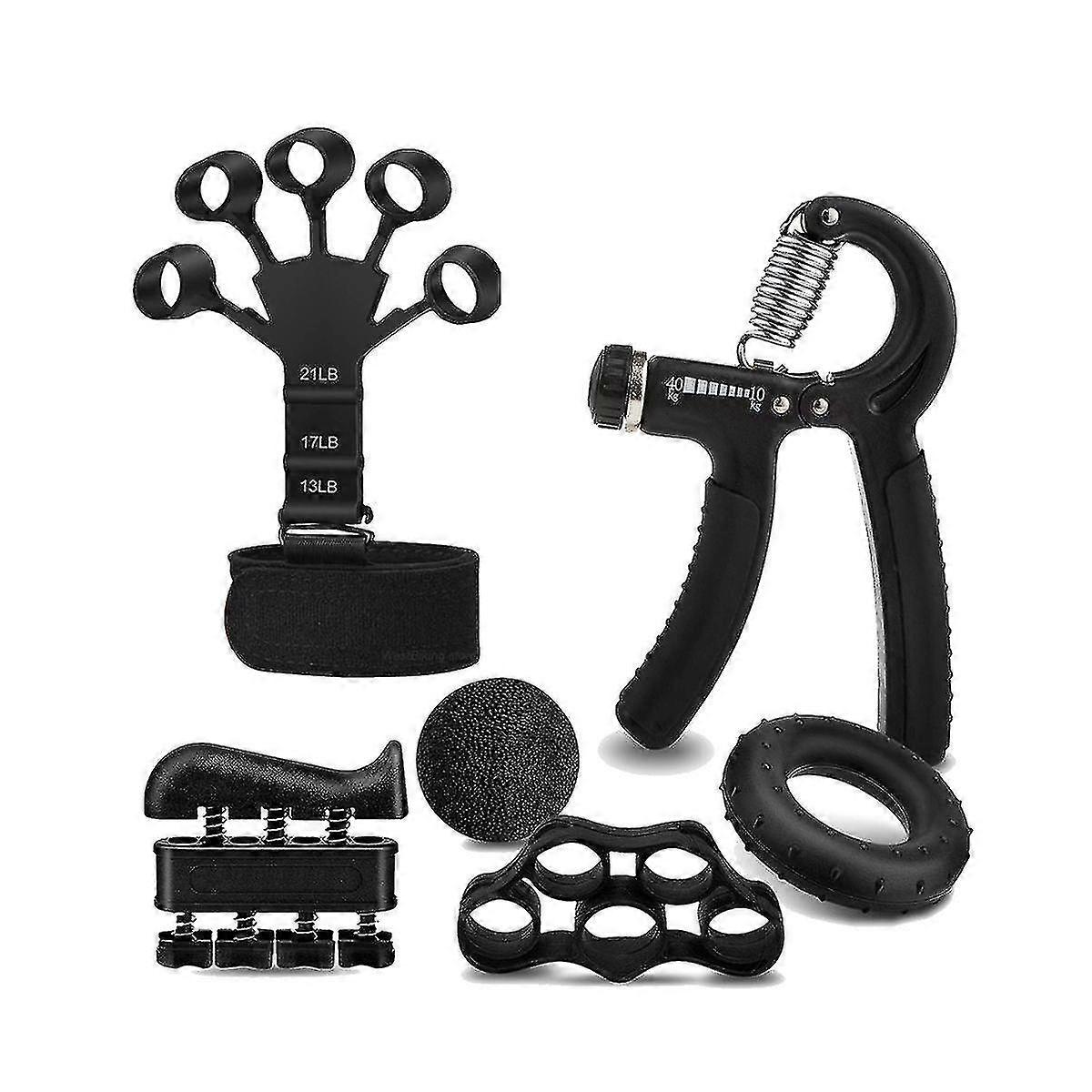 6 In1 Hand Gripper Strengthener Fitness Hand Exerciser Grip Wrist Training Finger Gripper Gym Hand