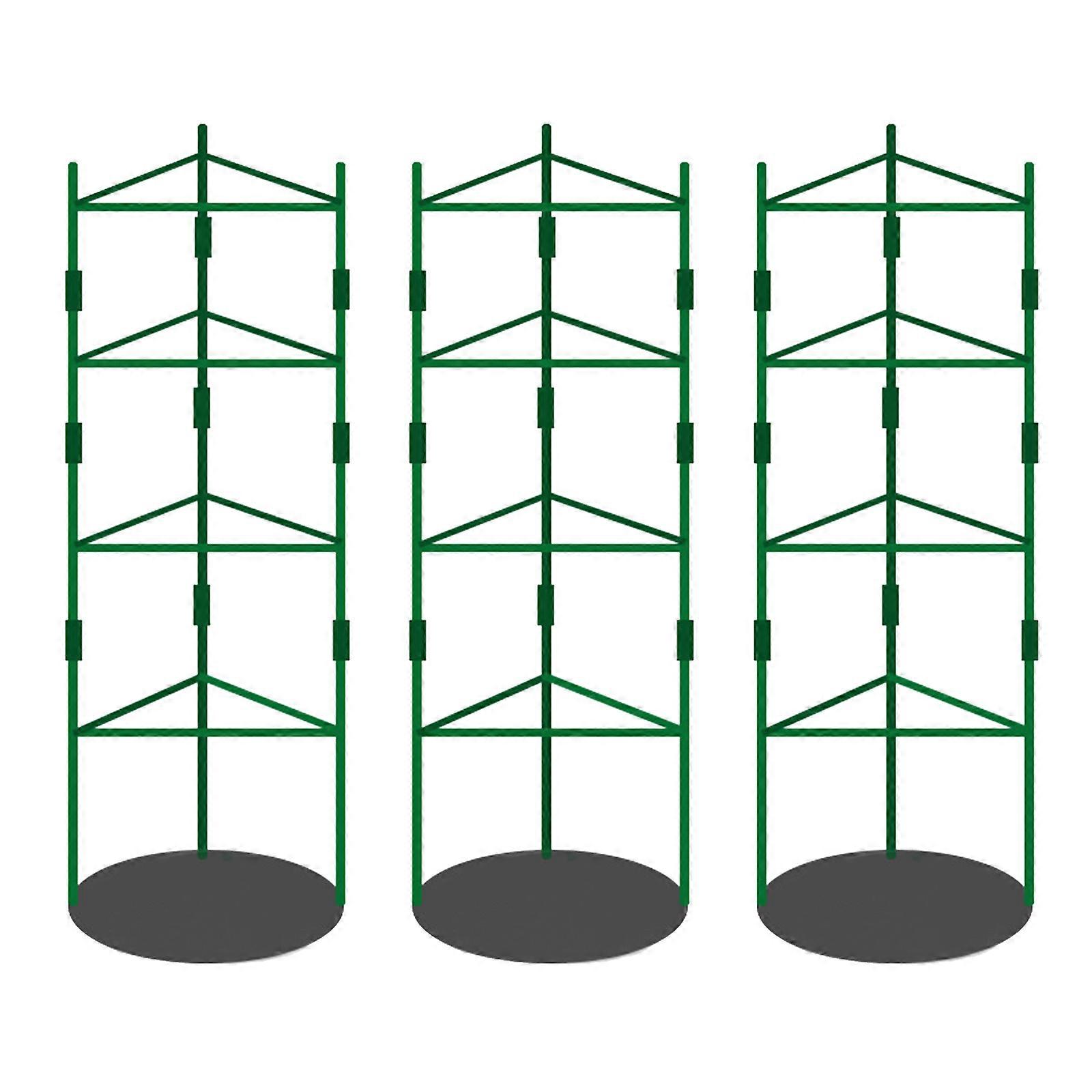 Home Garden Kit: 3 Sets of Tomato Cucumber Trellis with PVC Pipes