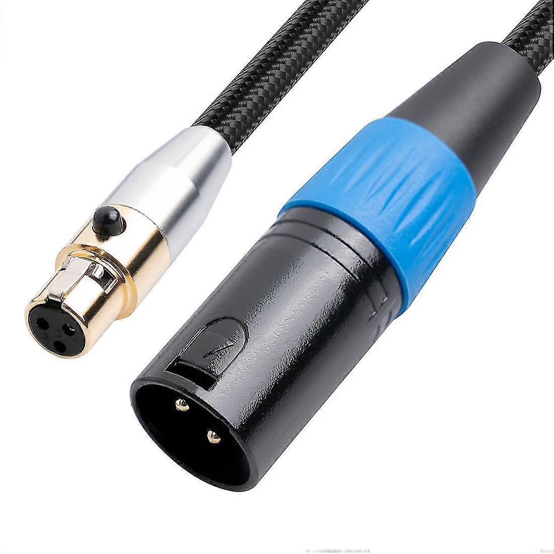 3-pin Mini Xlr Male To Xlr Female Adapter Cable Balanced Cord For Recording, Speaker , Radio Statio Multiple Sizes Available