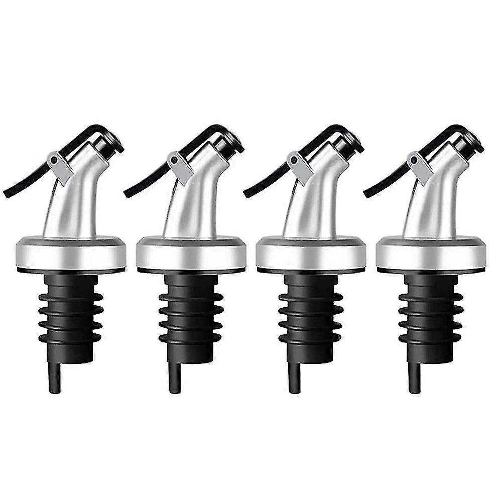 4ピースオイルストッパー注ぎ口、漏れ防止注ぎ口、オリーブオイル漏れ防止注ぎ口、ダストキャップ付き、オイル用、オリーブ6417242421137