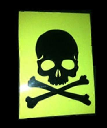 5pc Bike Reflective Sticker Fluorescent Skull Bicycle Stickers Cycling Road MTB Fixed Gear Skeleton Decals Bicycle Accessories