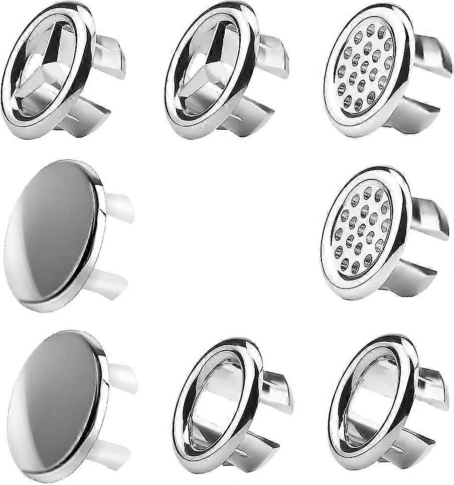 8個シンクオーバーフローリングシンクホールキャップバニティベイスンオーバーフローカバードレンキャップカバーインサートインホールベイスントリムバスルームキッチンオーバーフローリング(4 de