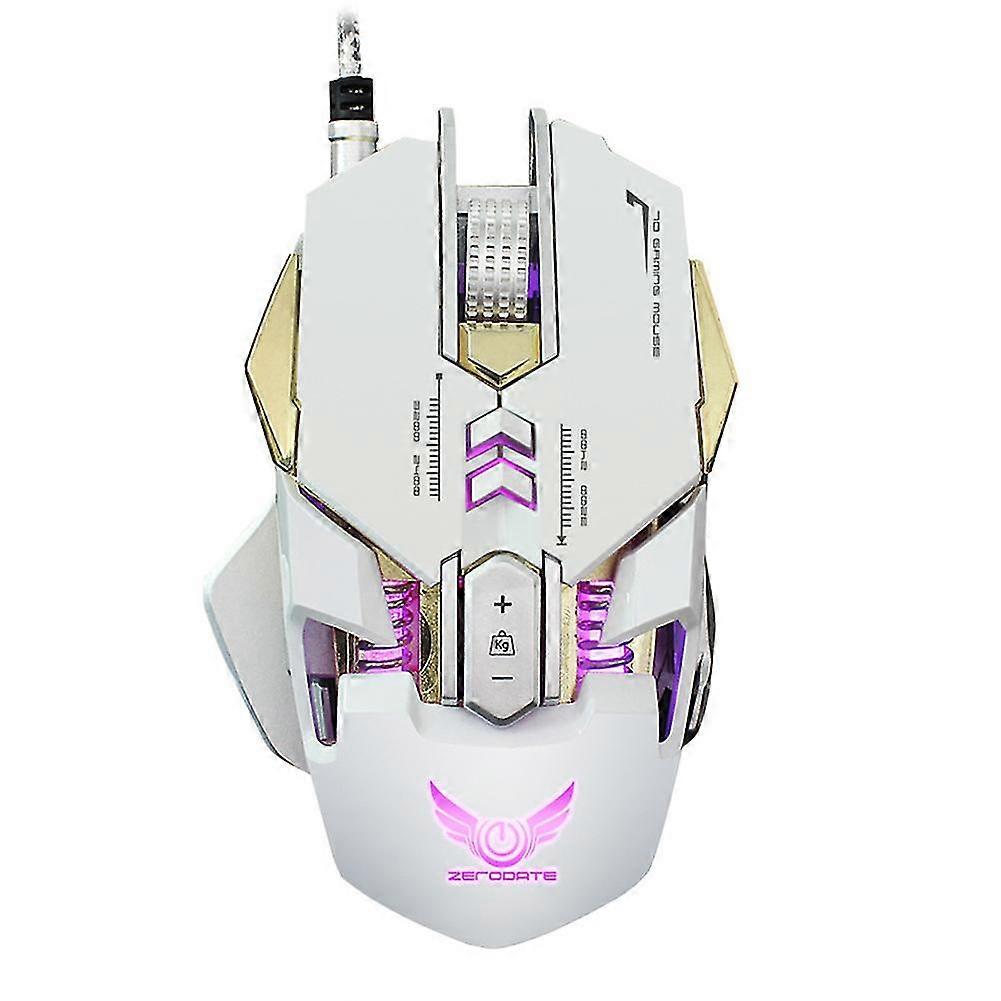 Mechanical Gaming Mouse Colorful Glowing Wired Mouse
