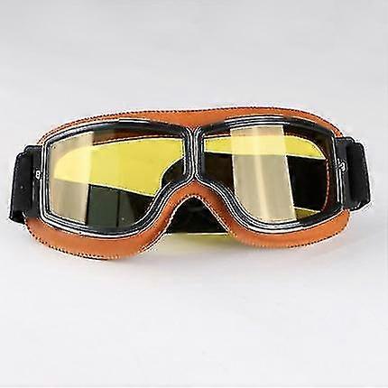 الجلود نظارات خمر دراجة نارية نظارات خمر دراجة نارية نظارات الرجعية جت خوذة نظارات