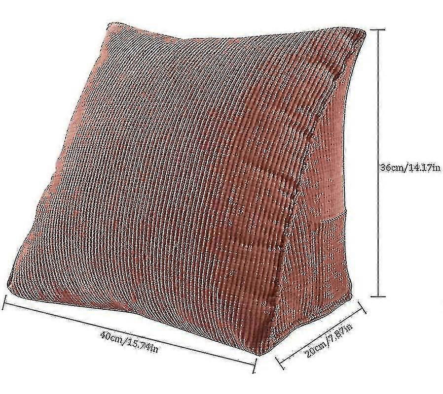 Triangle Wedge Pillow, Reading Backrest Pillow Bed Backrest Positioning Backrest Pillow For Bed Sofa Backrest Reading Office Chair Rest (15.75 14.17)