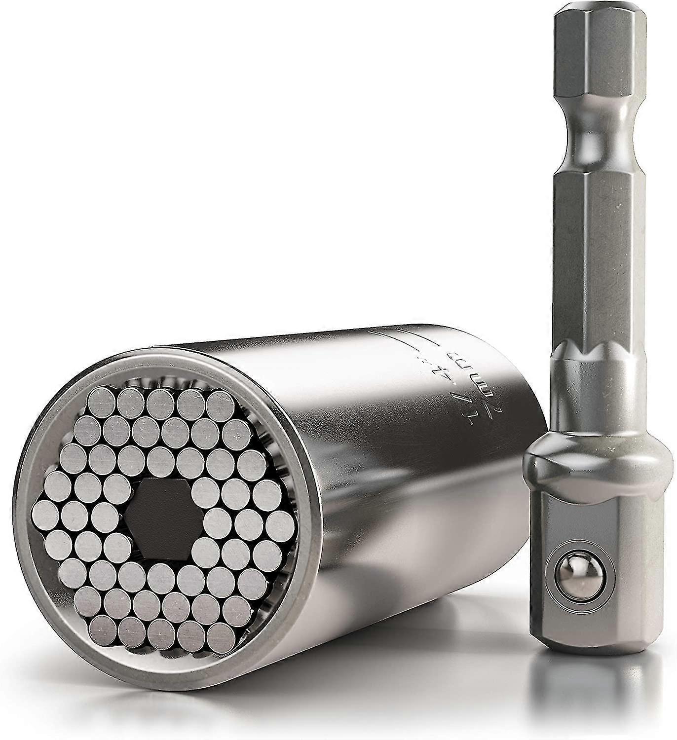 Premium Universal Wrench,multi-function Adapter-power Grip Nut Repair Hand Tool 7-19mm With Adapter
