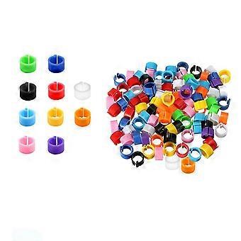 10pcs Birds Foot Rings Pigeons Identification Opening Foot Ring Colorful Plastic 8mm Foot Clip Chicken Leg Band