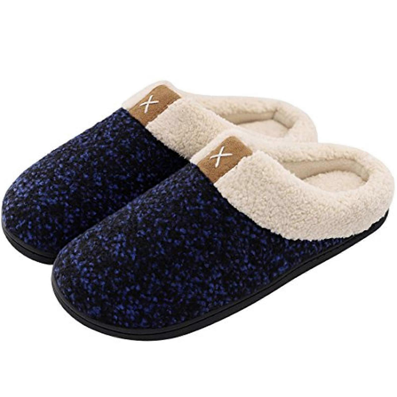 Indoor Bedroom Slipper with Memory Foam Wool-Like House Shoe with Anti-Skid Rubber Sole for Ladies,100% New